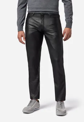 Immagine prodotto di Pantaloni in pelle da uomo Jeans in pelle RICANO No. 3 TR - Nero / 38
