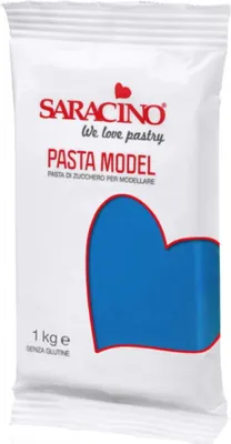 Produktbild von Saracino Pasta Model 1 kg BLAU dunkel Modellliermasse