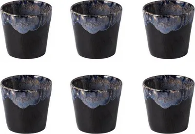 Produktbild von Costa Nova Grespresso Lungo-Tassen – 6er-Set – Schwarz – 7,5 cm große Kaffeetassen