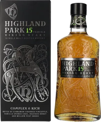 Produktbild von Highland Park 15 Years Old VIKING HEART 44% Vol. 0,7l in Geschenkbox