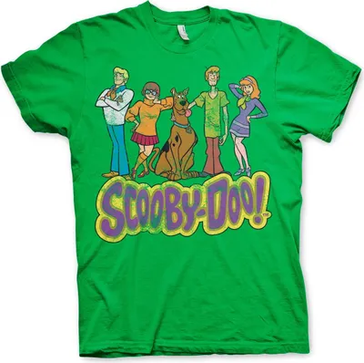 Produktbild von Team Scooby Doo Distressed T-Shirt - Large - Green