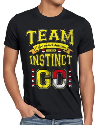 Produktbild von style3 Team Gelb Instinct Herren T-Shirt Intuition Instinkt