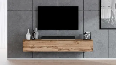 Produktbild von AX LIVING Schrank für TV Designer Lowboard Eiche Wotan Loriano 2x100cm