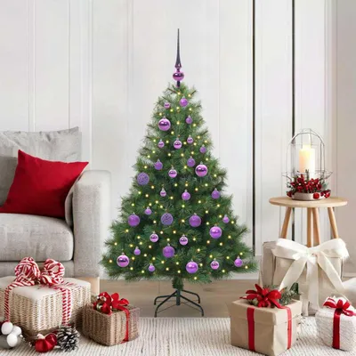 Zdjęcie produktu dla Maison Exclusive – Sztuczna choinka bożonarodzeniowa z 150 diodami LED, zielona, 120 cm, PE i PVC