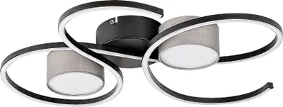 Image de Rabalux Plafonnier LED noir et gris Shiena 600mm 38W 71116