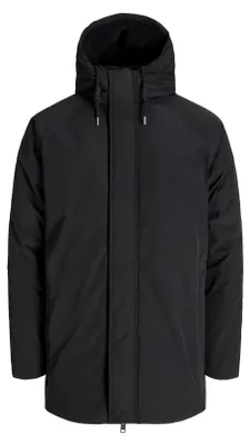Produktbild von Jack & Jones 12278783_2161_M, Anorak, Uni, Erwachsener, Reißverschluss, Kleidungsknopf, Polyester, Schwarz