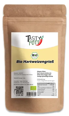 Produktbild von Hartweizengrieß von Tasty Pott - ab 500g - 1000g