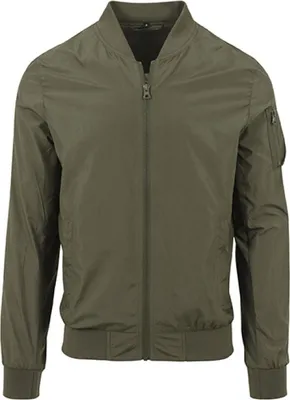 Immagine prodotto di Build Your Brand BY045 | Giacca bomber in nylon - Colore: Olive - Taglia: M