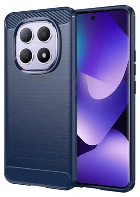 Produktbild von Handyhülle für Xiaomi Redmi Note 15 5G / Redmi Note 15 4G / POCO M8 5G, Techsuit Carbon Silicone, Dunkelblau