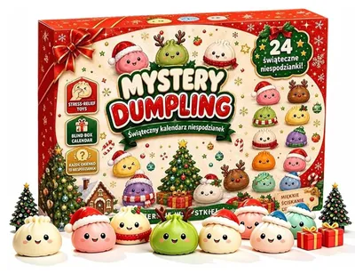 Produktbild von Adventskalender 2026 mit Squishy Niedlichen Dumpling Squishy Adventskalender D Beige