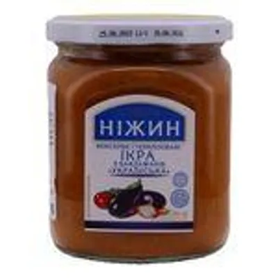 Image de NIZHYN Purée d'aubergines à l'ukrainienne 450 g – Produit stérilisé selon une recette traditionnelle