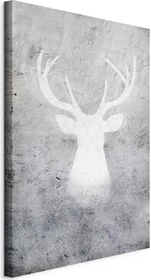 Produktbild von Italienischer Leinwand Leinwandbild - Noble Elk (1 Part) Vertical 40x60 cm Tiere g-A-0208-b-a