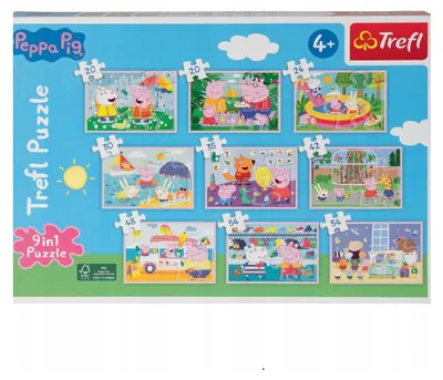 Produktbild von Trefl Puzzle 9in1 Peppa Pig 327 Teile