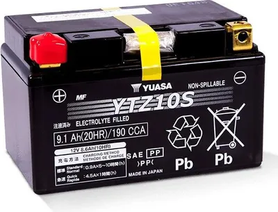 Immagine prodotto di Batteria Yuasa per moto YTZ10S 12 V 8,6 Ah Adatta per modelli di moto, quad, moto d'acqua, motoslitte (YTZ10SWC)