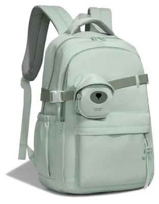 Produktbild von Schulrucksack Teenager Mädchen 9-16 Jahre Wasserabweisend Grün Laptop 15,6 Zoll
