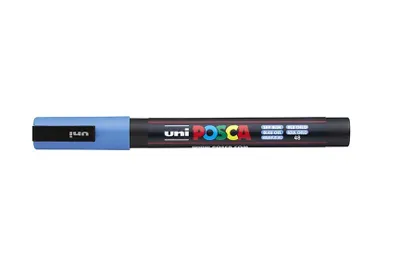 Obrázek produktu pro POSCA PC-3M, Modrá, Vícebarevný, Sky Blue, 1 barva/barev, Pokuta, Inkoust na vodní bázi