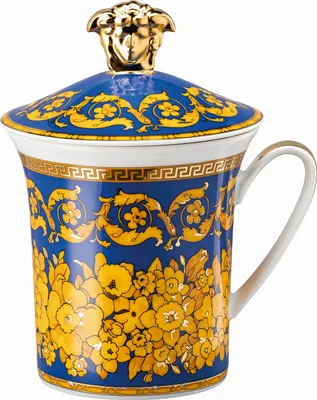 Zdjęcie produktu dla Rosenthal Versace 30th anniversary kubek z pokrywką Floralia Blue