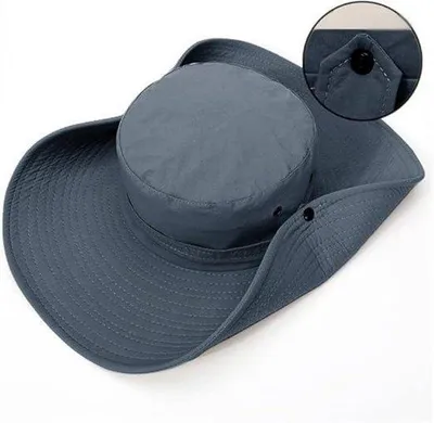 Produktbild von Grossrander Sonnenhut für Männer und Frauen - 62 cm Hutgröße, 12 cm Breite - UV-Schutz Jägerhut - Rodeohut - Regen- und Wetterfeste Outdoor-Sonnenschutz Hut für Wandern, Angeln, Camping - Schirmhut für den Sommer