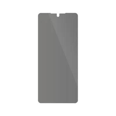 A screen protector for a smartphone, shown flat against a white background.