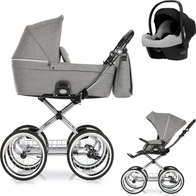Produktbild von Coss Classic 4 in 1 mit Sportsitz, Autositz und Zubehör in Farbe Grey - erhältlich in 3 weiteren Farben