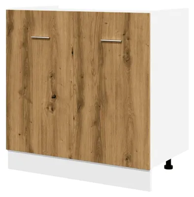 Produktbild von Küchenunterschrank für Spüle, Lyon Eiche, handgefertigt, 80 x 46 x 81,5 cm