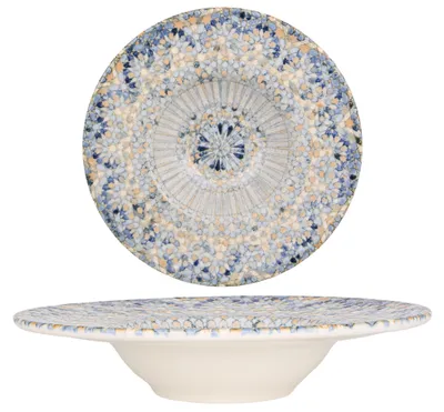 Image de Bonna Assiette à pâtes - Luca Mosaic - Porcelaine - 24 cm (270cc)