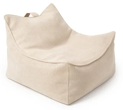 Produktbild von MeowBaby Slimcord Sitzsack für Kinder, Cord, 70x60x50 cm, beige