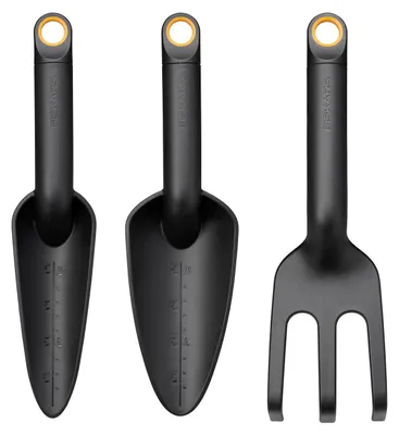 Produktbild von Fiskars Gartenwerkzeuge-Set, 3-teilig, Blumenrechen