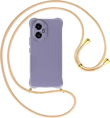 Produktbild von Handykette Backcover-Schutzhülle mit Band (Metall goldfarben) für Honor 300 5G - Goldkordel