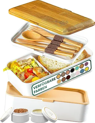 Produktbild von Umami All in 1 1,2L Bento Lunchbox Erwachsene Besteck 2 Saucenbehältern als Food Genie
