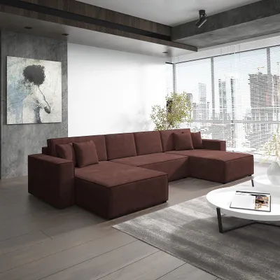Produktbild von Wohnlandschaft Schlafsofa Sofa CONOR Stoff Kronos Altrosa