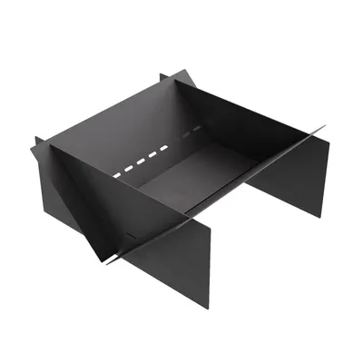 Zdjęcie produktu dla QLS Miska na ogień 70 x 70 cm, palenisko stalowe, składane, ogrodowe, czarne 11462