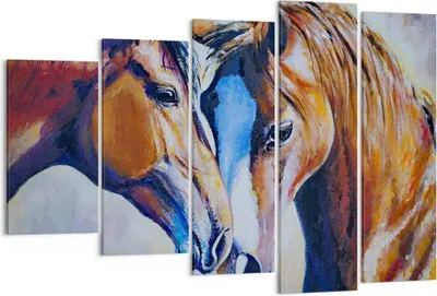 Produktbild von Bild auf Leinwand - Leinwandbild - Pferd Tier Bindung - 150x100cm - Wand Bild - Wanddeko - Leinwanddruck - Bilder - Kunstdruck - Wanddekoration - Leinwand bilder - Wandkunst - EG150x100-3526