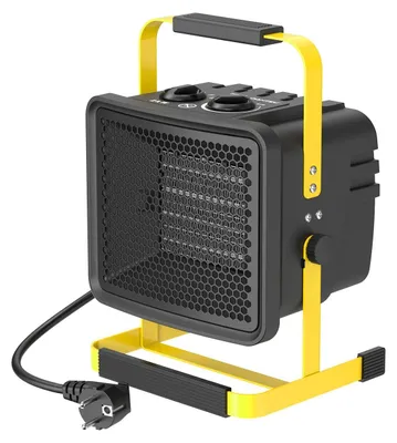 Image de Radiateur ventilé céramique 2000 W - Chauffage électrique pour chantier - 22x31x17 cm - Noir - Pour intérieur