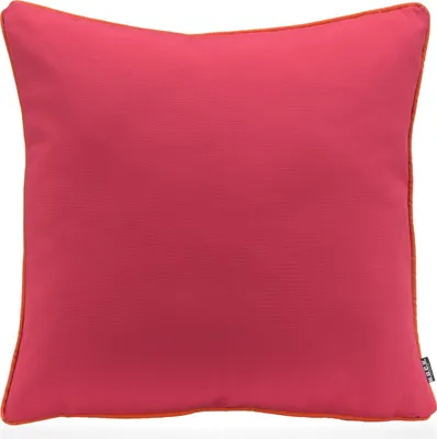 Produktbild von H.O.C.K. Classic Uni Outdoor Kissen 50x50cm PIPE pink mit Keder orange