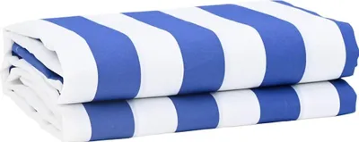 Zdjęcie produktu dla Materiał zapasowy do markizy Niebieski i biały 1000 x 160 cm