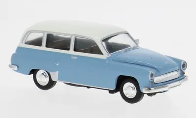 Obrázok produktu pre Wartburg 311 Kombi, svetlomodrá/biela, model auta v mierke H0, 1:87, výrobca Brekina, model č. 27193