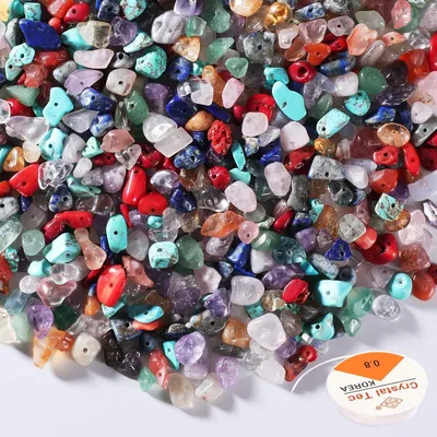 Zdjęcie produktu dla Koraliki z kamieni szlachetnych w naturalnym kształcie 700 sztuk z otworem do tworzenia biżuterii DIY
