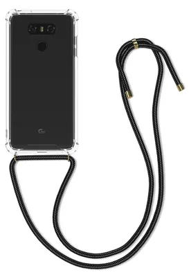 Produktbild von kwmobile Necklace Case kompatibel mit LG G6 Hülle - Silikon Cover mit Handykette - Band Handyhülle Transparent