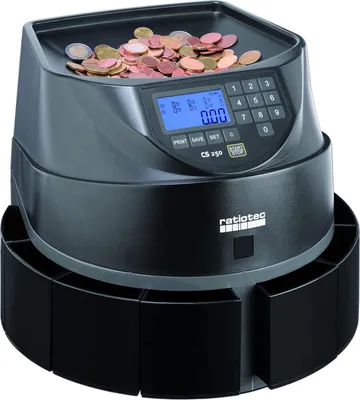Produktbild von ratiotec Euro-Münzzählgerät "coinsorter CS 250" anthrazit