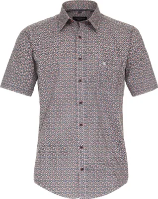 Produktbild von CASAMODA Herren Freizeithemd Kurzarm Kent Casual-Fit Orange gemustert 7XL