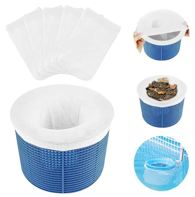 Produktbild von Poolfilter-Socken Schwimmbadfiltersocken Skimmersocken - 12 Stück - Nylon-Netz - Elastisch - Wiederverwendbar