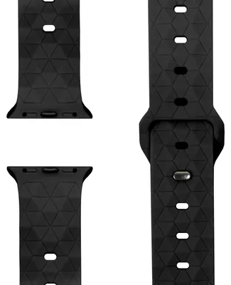 Produktbild von Hexion Armband für Apple Watch Ultra/SE/10/9/8/7/6/5/4/3/2/1, Silikon Loop Sportarmband, 42/44/45/46/49mm - Tiefschwarz