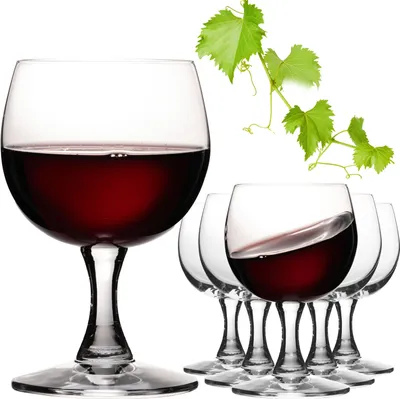 Produktbild von PLATINUX kleine Weingläser 250ml Set 6-Teilig Rotweingläser aus Crystalline Glas Burgundergläser Spülmaschinenfest