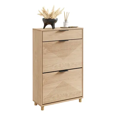 Obrázek produktu pro SoBuy Botník s 2 dveřmi Úložný nábytek Světlé dřevo Moderní FSR212-N