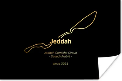 Produktbild von MuchoWow® Poster F1- Jeddah - Rundkurs 30x20 cm - Plakate - Print