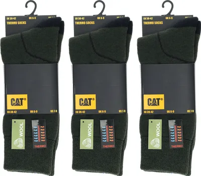 Immagine prodotto di Caterpillar 3 paia di calze termiche da lavoro - Lana - Verde 39-42