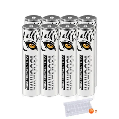Image de Batteries rechargeables au lithium-ion, capacité de 3500mWh, chargeur inclus, or