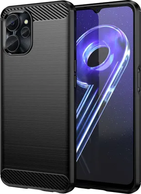 Produktbild von König Design Hülle kompatibel mit realme 10s Kunststoff Soft Handyhülle - Handy Case Schwarz
