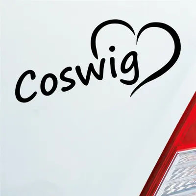 Produktbild von Auto Aufkleber Cowsig bei Dresden Herz Stadt Liebe Love 17x8 cm Schwarz Matt Sticker Heckscheibenaufkleber